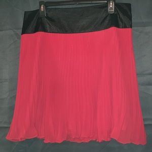 red and black skirt